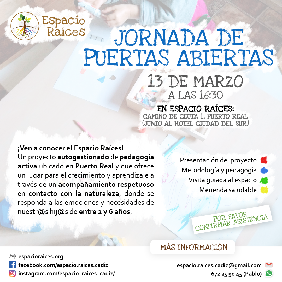 Jornada Puertas Abiertas 2019 – Espacio Raíces